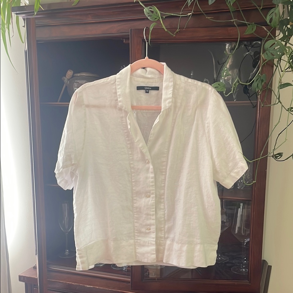 Quince White Button-Down Shirt